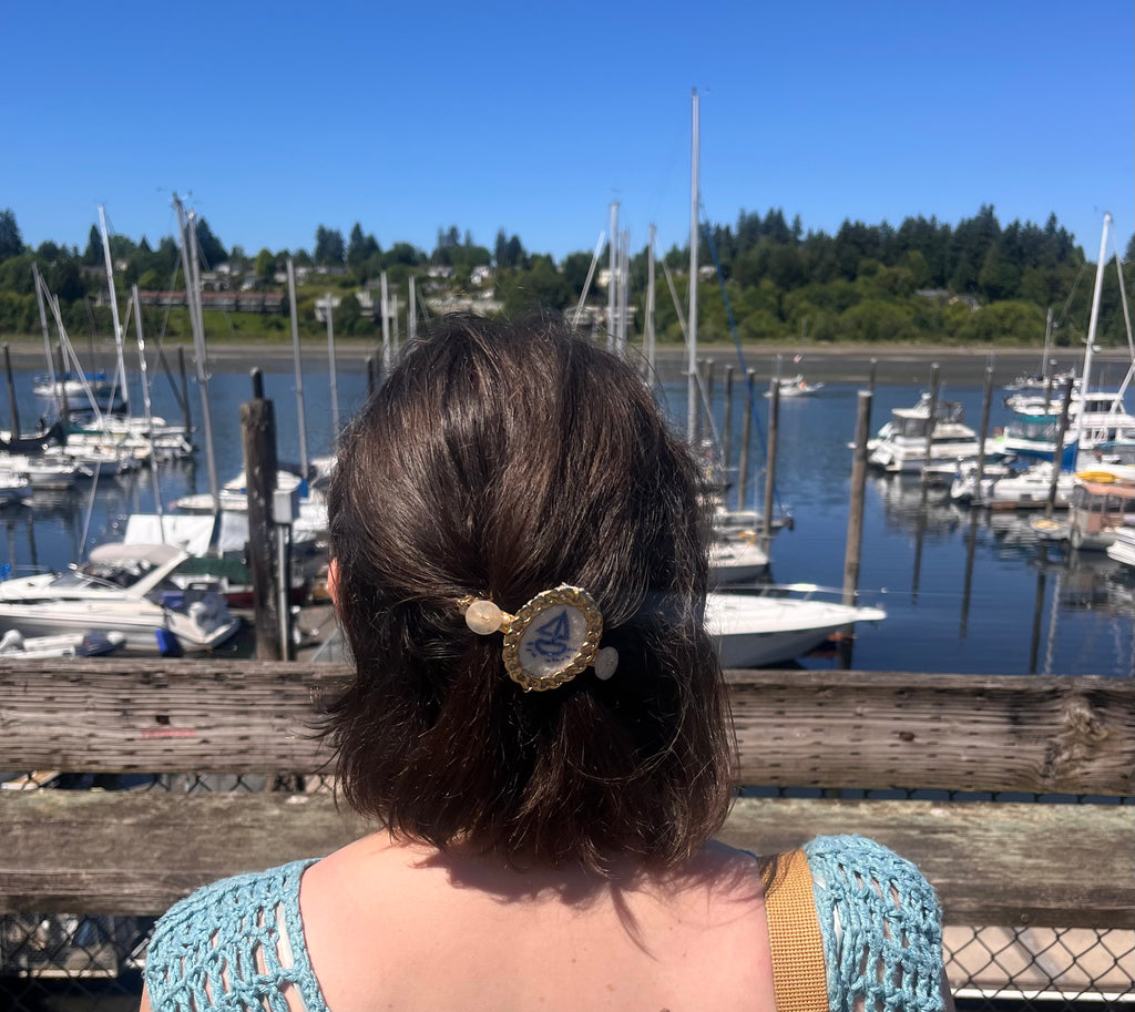Sailboat Portrait Hairclip